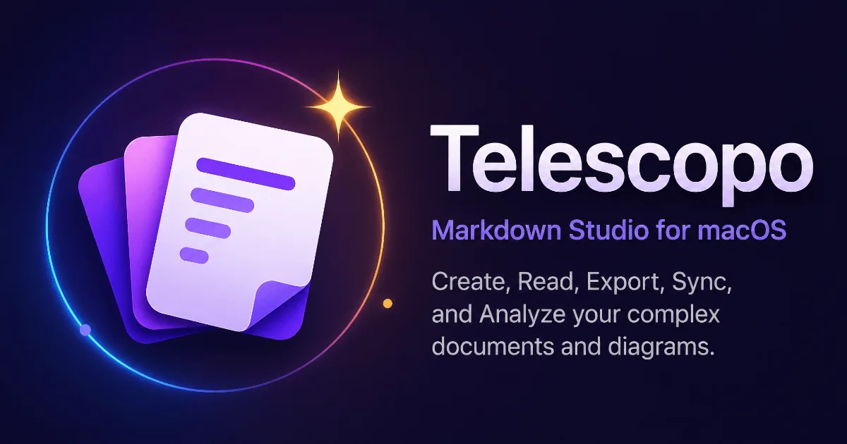 Telescopo Markdown Studio preview